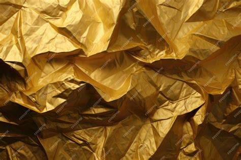 Crinkled Gold Fabric 